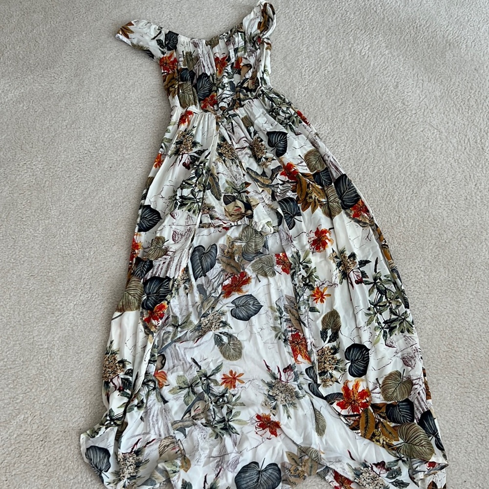 Off shoulder floral Romper